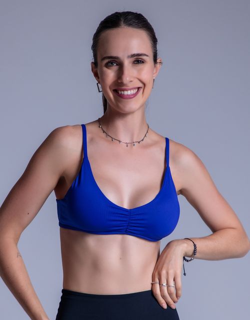 F357 - Top conforto alcas retas beach tenis, alças finas com regulagem e bojo removivel.