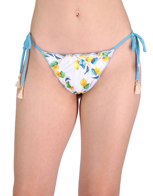 B138 - Calcinha de amarrar com efeito riplle dupla face.