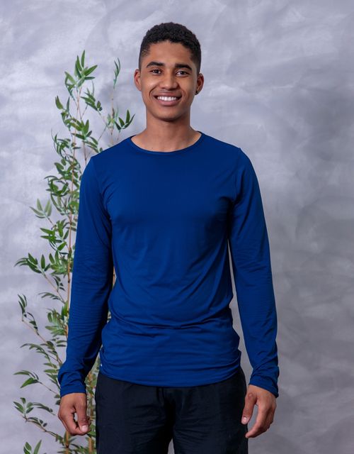 B232- Camiseta manga longa masculina com proteção UV.
