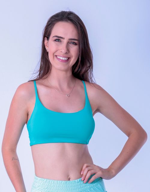 F297 - Top Conforto Alças Retas, Duplo, com Bojo Removível e Alças Finas  - Suporte e Estilo em uma Peça Versátil.