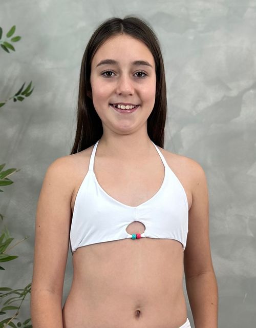 B396 - Biquini juvenil com miçangas.