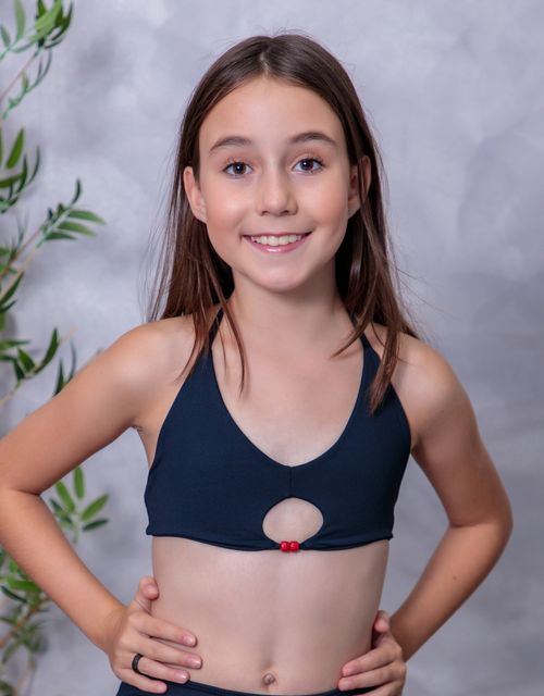 B396 - Biquini juvenil com miçangas.