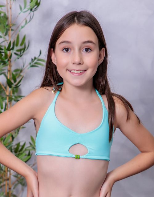 B396 - Biquini juvenil com miçangas.
