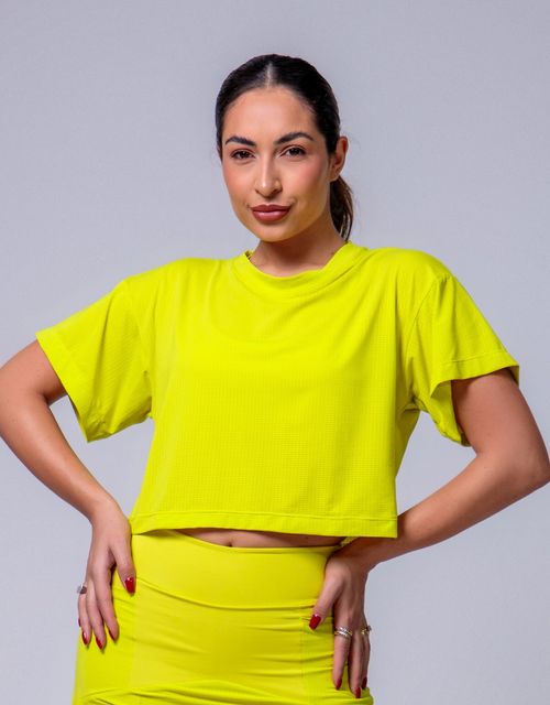 F355A - Cropped de mangas, com silk.
