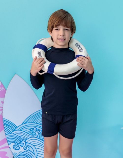 B110 - Camiseta manga longa infantil com proteção uv.