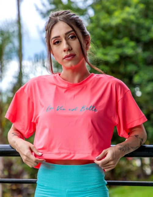 F355 - Cropped de mangas, com silk.