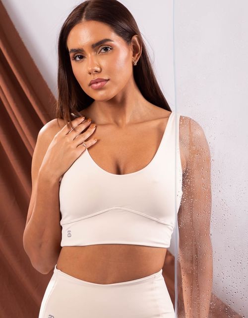 F329 - Top reforcado alcas retas, fitness clássico sem bojo.