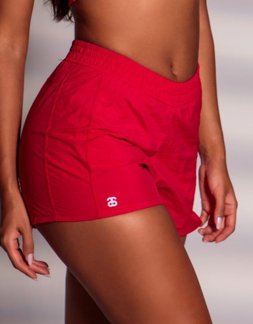 F217 - Short sobre short fitness em tactel com forro.