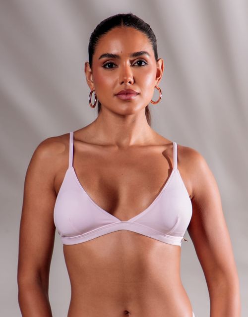 B498 - Sutiã bojo triangulo maiza com base e regulagem, tecido trend,b302.