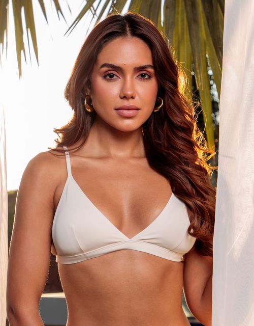 B498 - Sutiã bojo triangulo maiza com base e regulagem, tecido trend,b302.