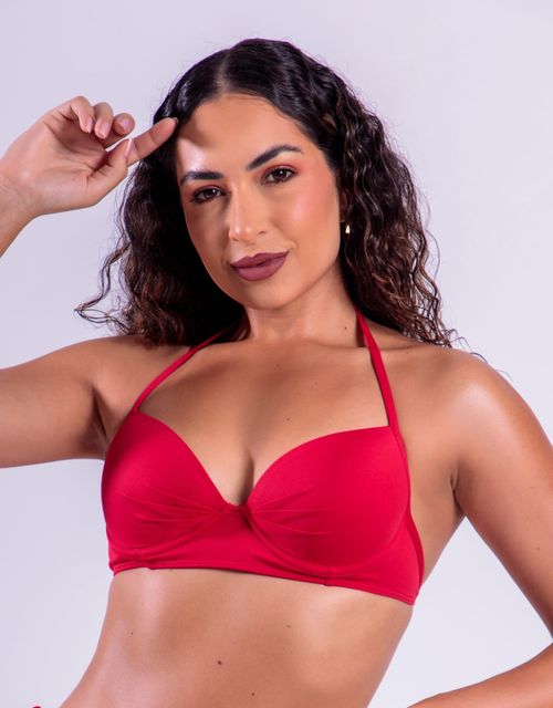 B085- Sutiã estruturado com bojo, alças finas e base.