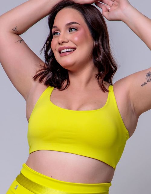 F465 - Top conforto alcas retas com bojo removivel, alcas largas com elastico, tecido suplex.